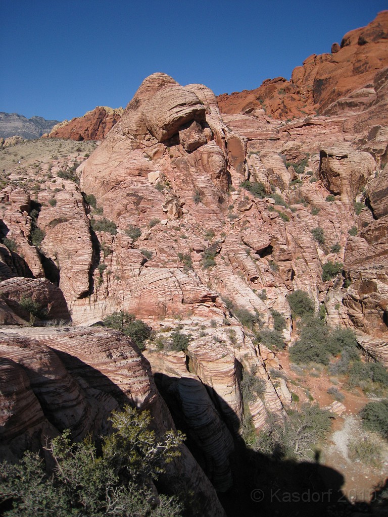 Las Vegas 2010 - Red Rock 0421.JPG - The 2010 Las Vegas Fire - Ice and Sweat Tour. Half Marathon, Red Rock Canyon, Casinos, Valley of Fire.... and buffets!